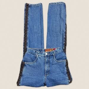 Vintage Western Law Man Slim Fit Blue Jeans 9 - Size 26 x 33‎